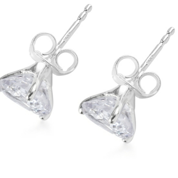 WHITE STUD EARRINGS - Picture 6 of 7